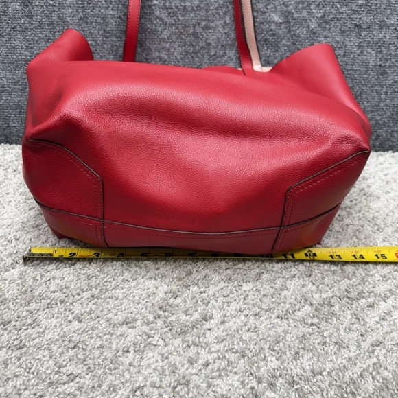 Kate Spade Lakeland Marina Reversible Pink/Red Leather Tote bag purse - Picture 5 of 15